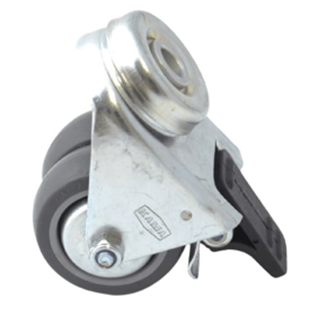 Makine Tekerleği Küçük Frenli Çiftli Teker / 50X17 M10