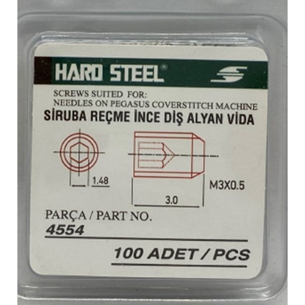 Alyan İğne Vidası (İnce Diş) / 4554