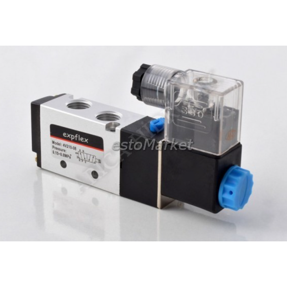 Pnömatik Yön Kontrol Valfi 1/4 Tek Bobin DC24V / 4V210-08