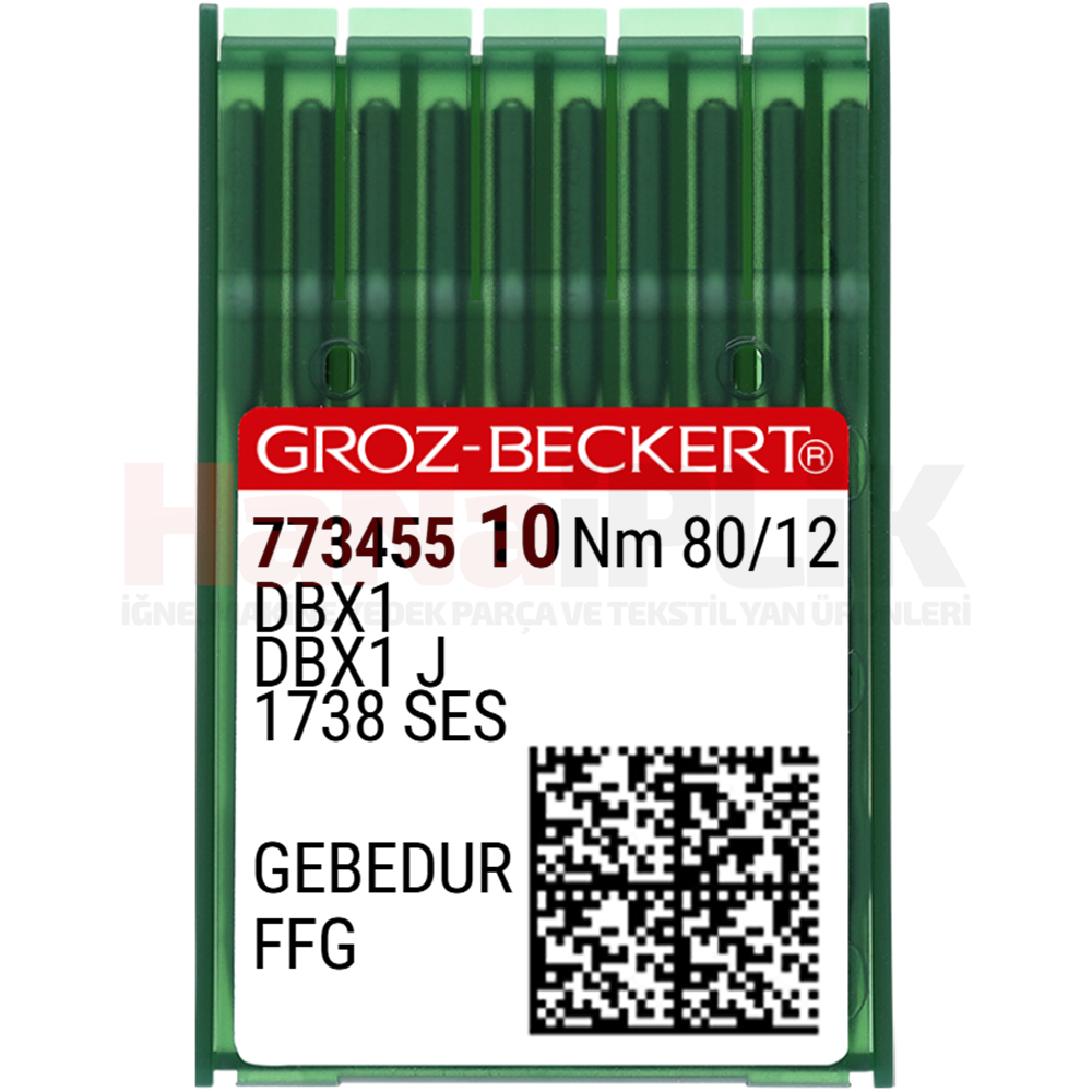 Düz Makine İnce Dip (GEBEDUR Yanmaz) Dikiş İğnesi / DBX1 (GEBEDUR) 80/12 (FFG/SES) (773455)