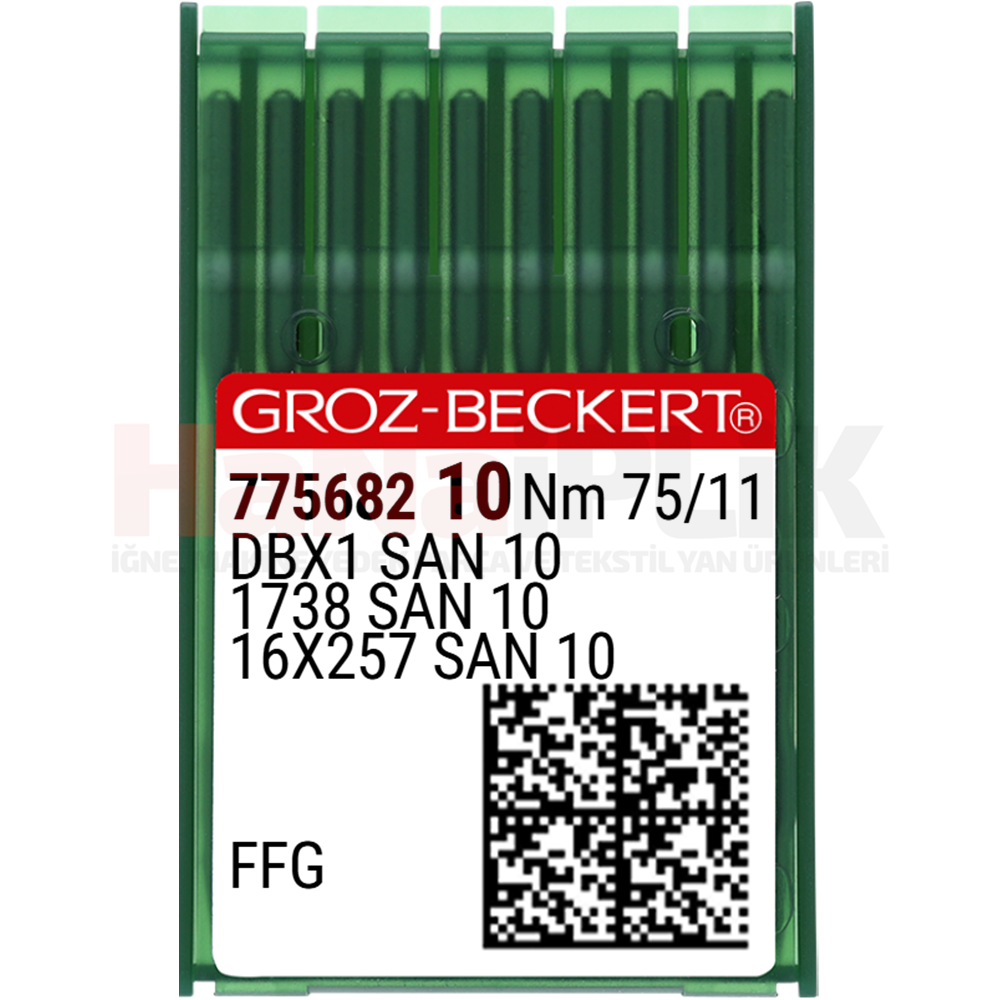 Düz Makine İnce Dip (SAN10 Bilye Uçlu) Dikiş İğnesi / DBX1 (SAN10) 75/11 (FFG/SES) (775682)