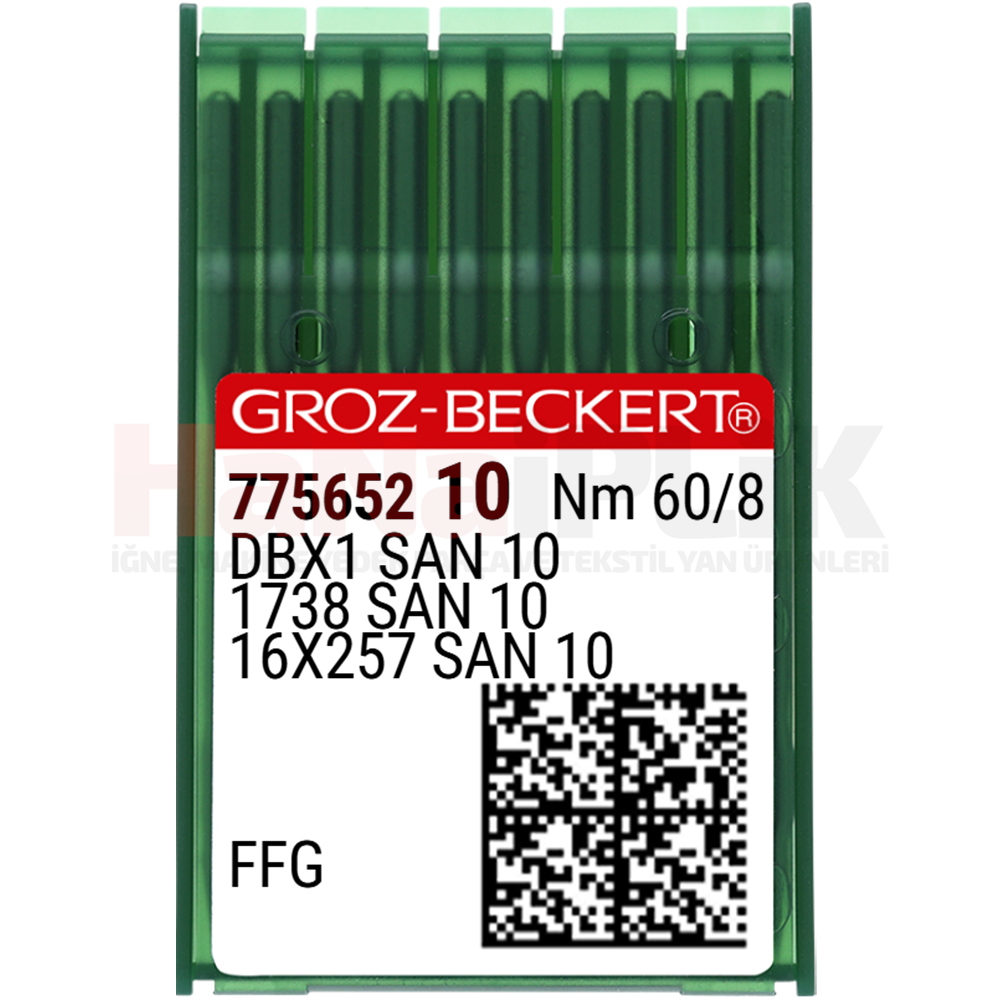 Düz Makine İnce Dip (SAN10 Bilye Uçlu) Dikiş İğnesi / DBX1 (SAN10) 60/8 (FFG/SES) (775652)
