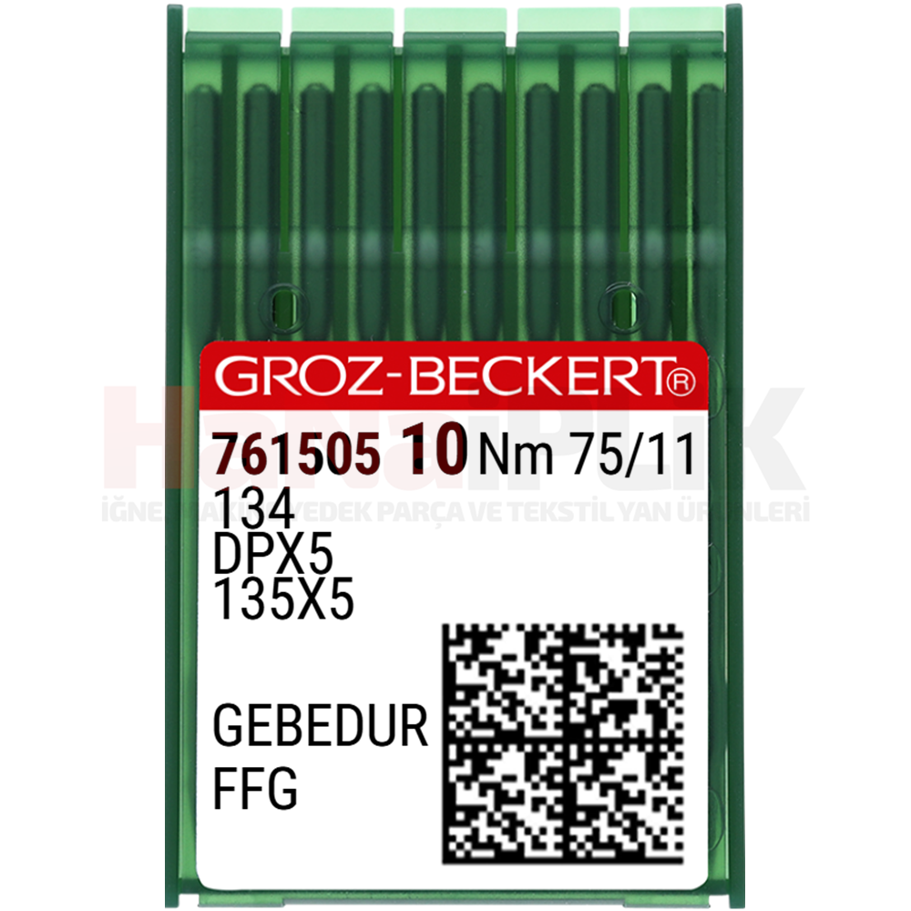 Düz Makine Kalın Dip GEBEDUR Yanmaz Dikiş İğnesi / DPX5 (GEBEDUR) 75/11 (FFG/SES) (761505)