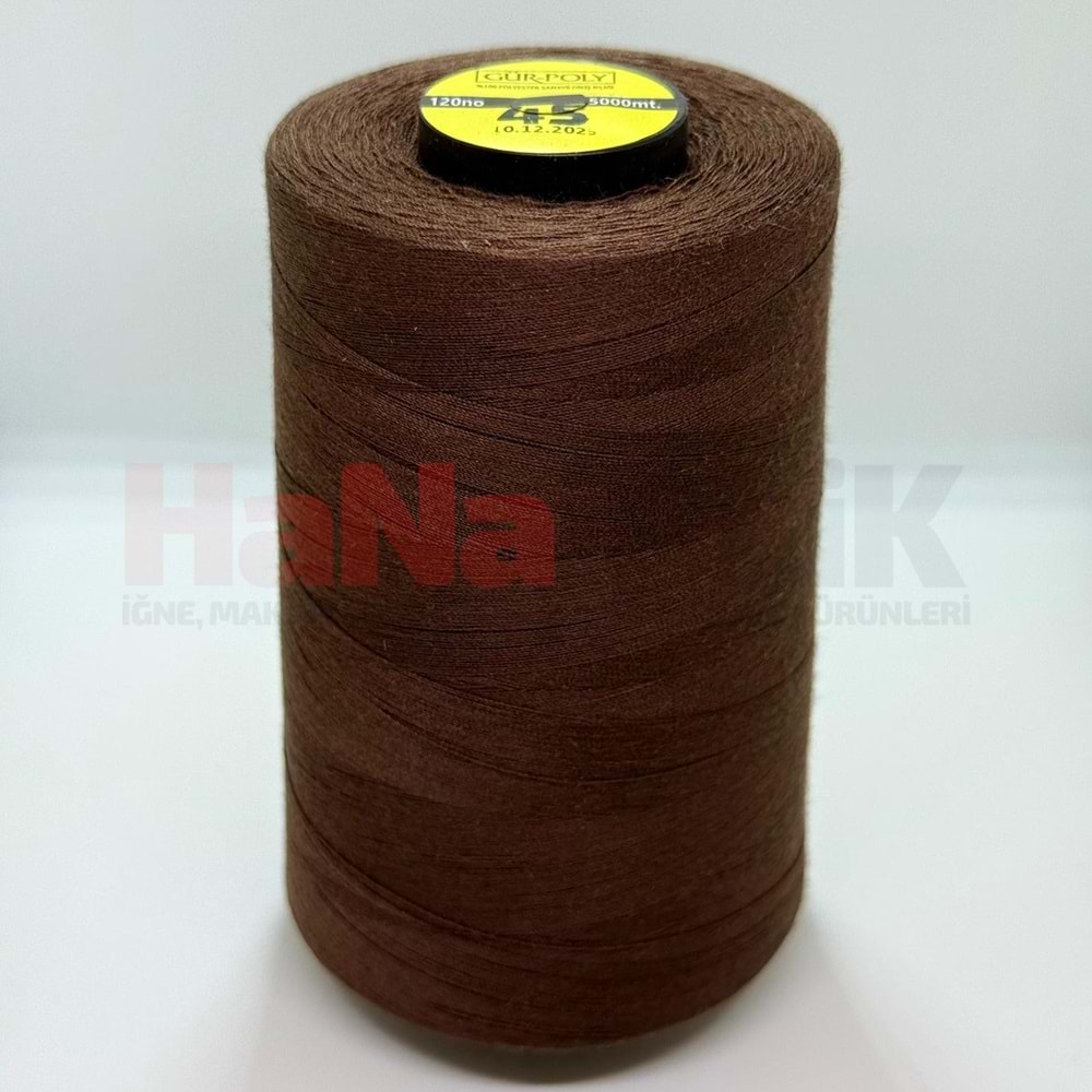 Gür-Poly (G0045) Renkli 120NO Dikiş İpliği 5000MT.