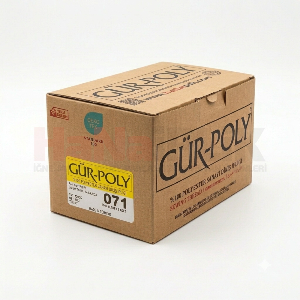 Gür-Poly (G0071) Renkli 120NO Dikiş İpliği 5000MT.