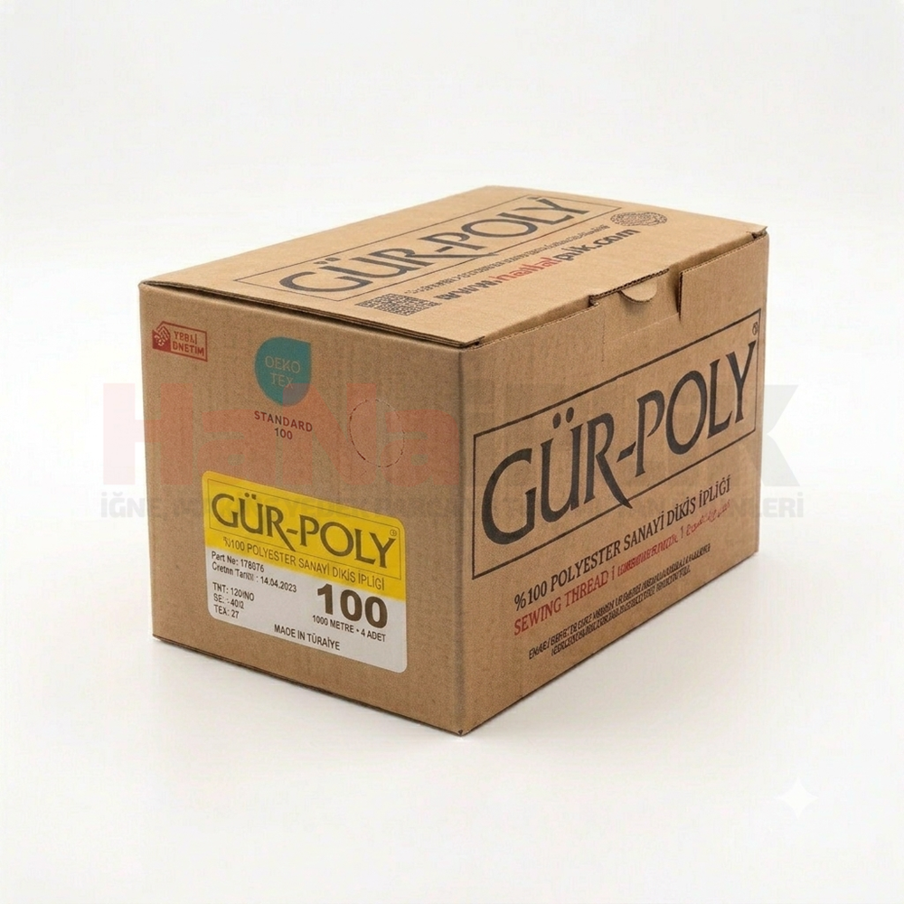 Gür-Poly (G0100) Renkli 120NO Dikiş İpliği 5000MT.