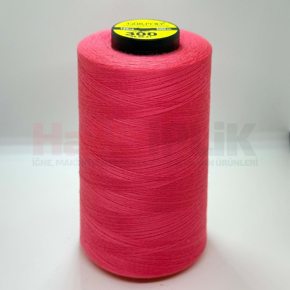 Gür-Poly (G0300) Renkli 120NO Dikiş İpliği 5000MT.