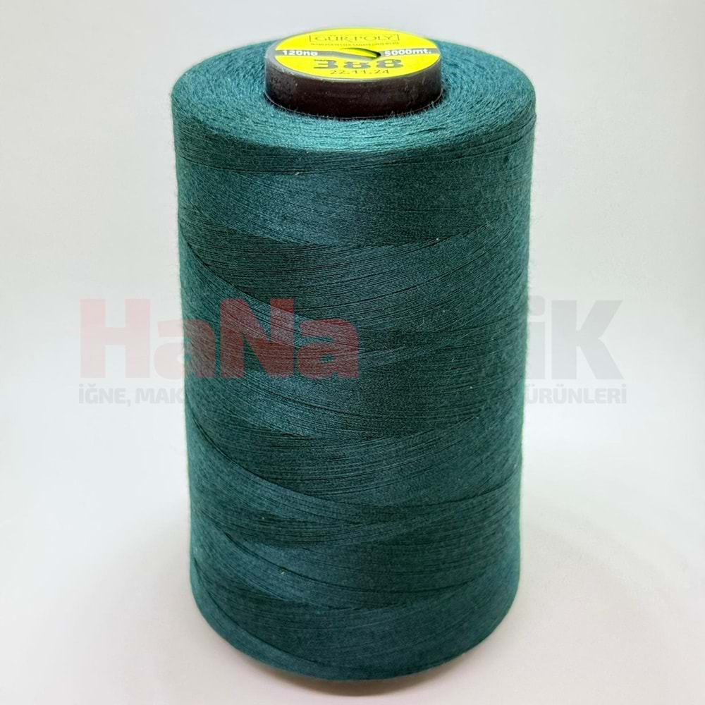 Gür-Poly (G0388) Renkli 120NO Dikiş İpliği 5000MT.