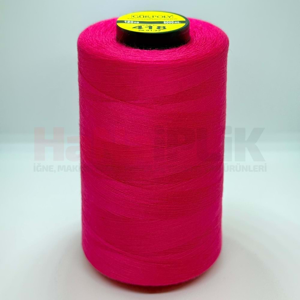Gür-Poly (G0418) Renkli 120NO Dikiş İpliği 5000MT.
