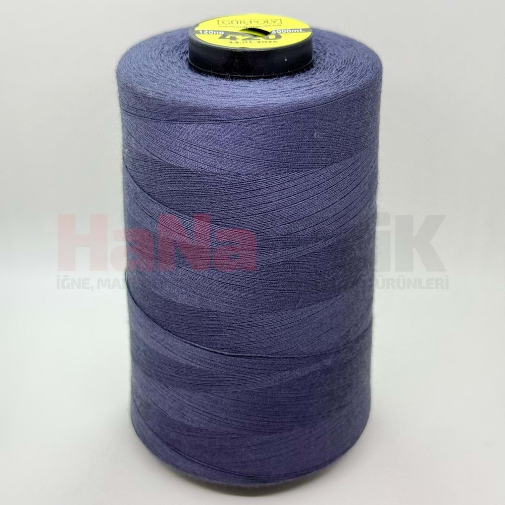 Gür-Poly (G0420) Renkli 120NO Dikiş İpliği 5000MT.