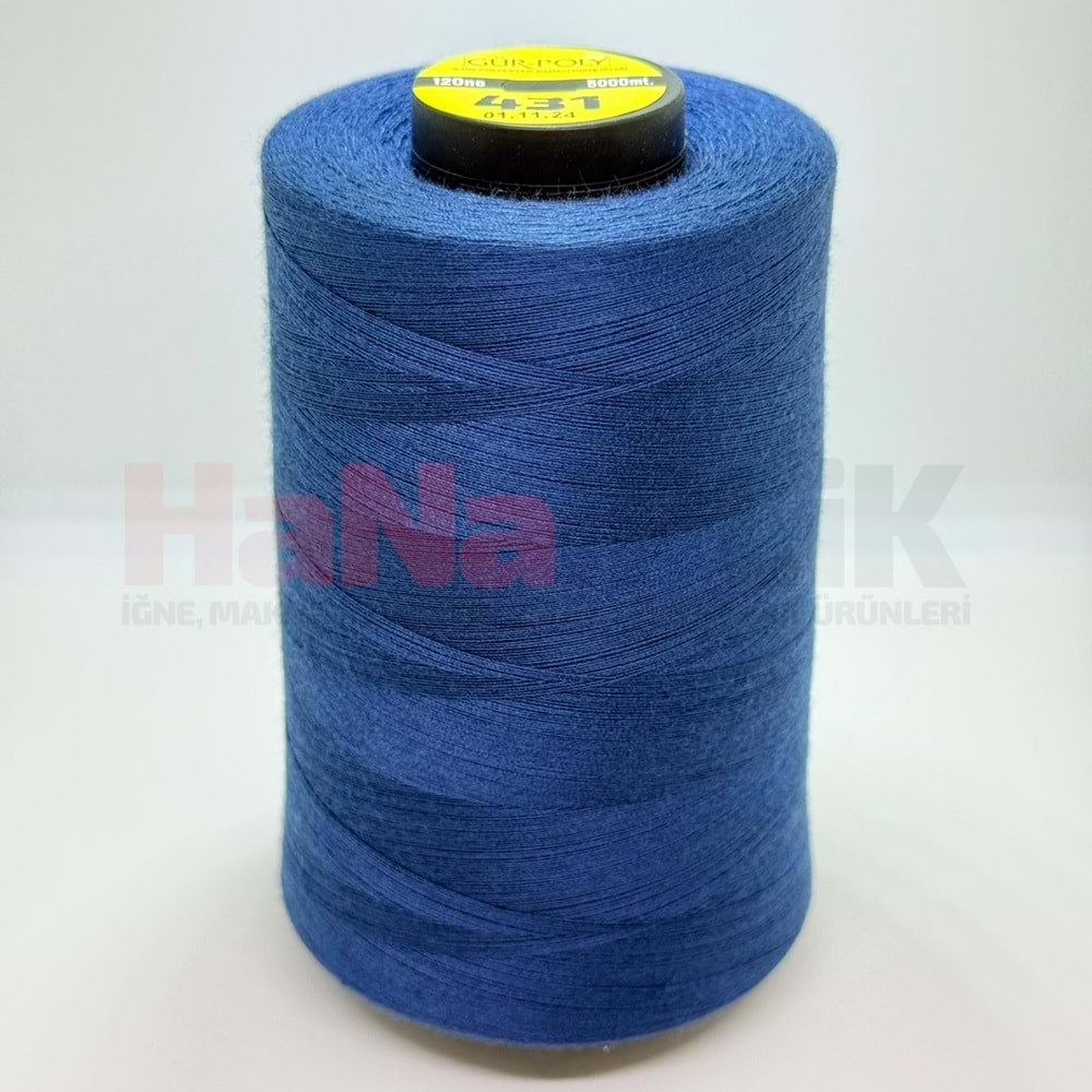 Gür-Poly (G0431) Renkli 120NO Dikiş İpliği 5000MT.
