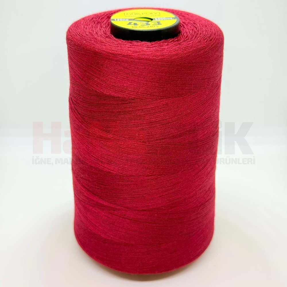 Gür-Poly (G0433*) Renkli 120NO Dikiş İpliği 5000MT.