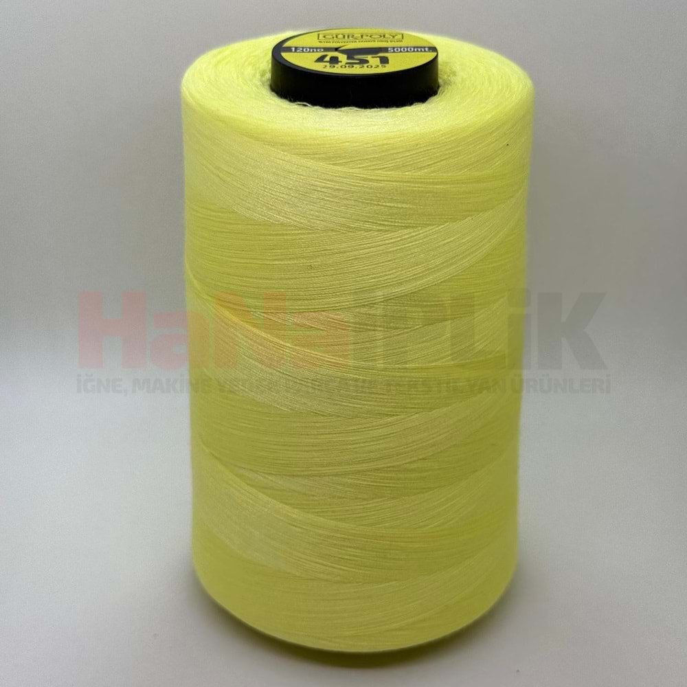 Gür-Poly (G0451) Renkli 120NO Dikiş İpliği 5000MT.