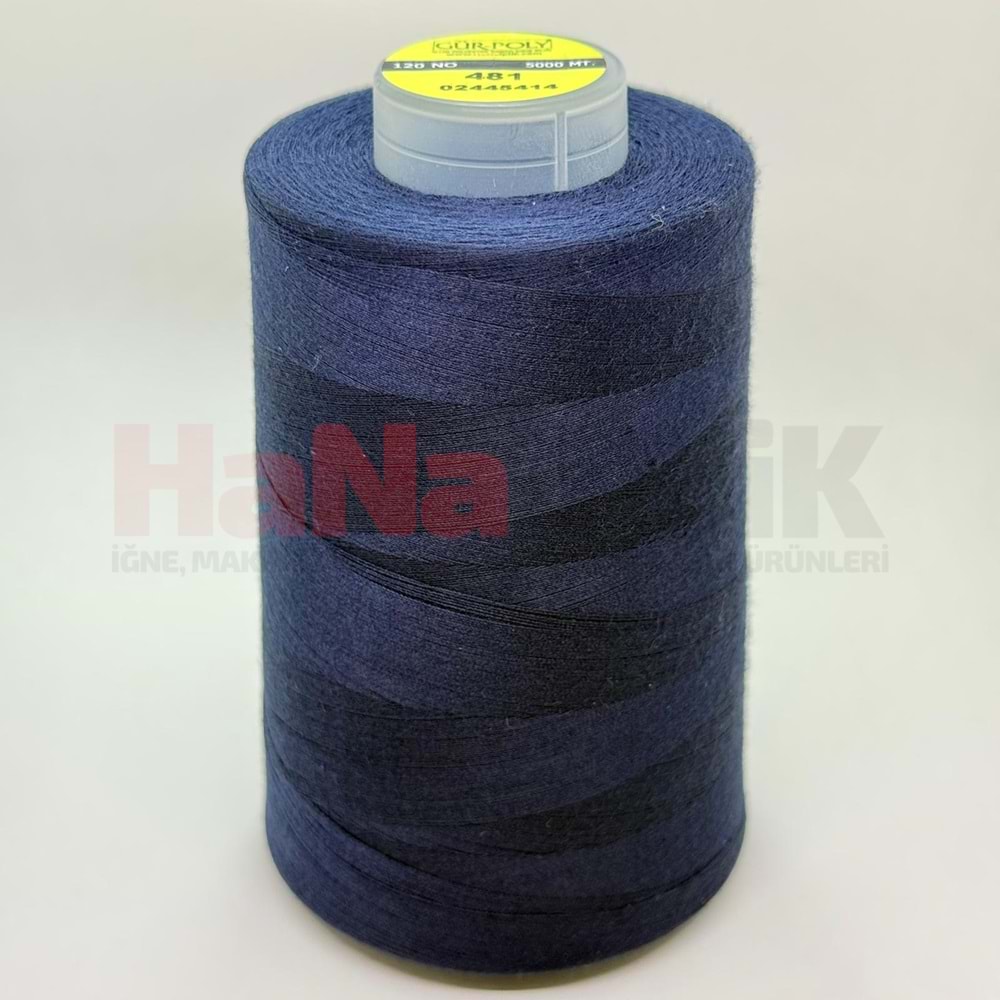 Gür-Poly (G0481*) Renkli 120NO Dikiş İpliği 5000MT.