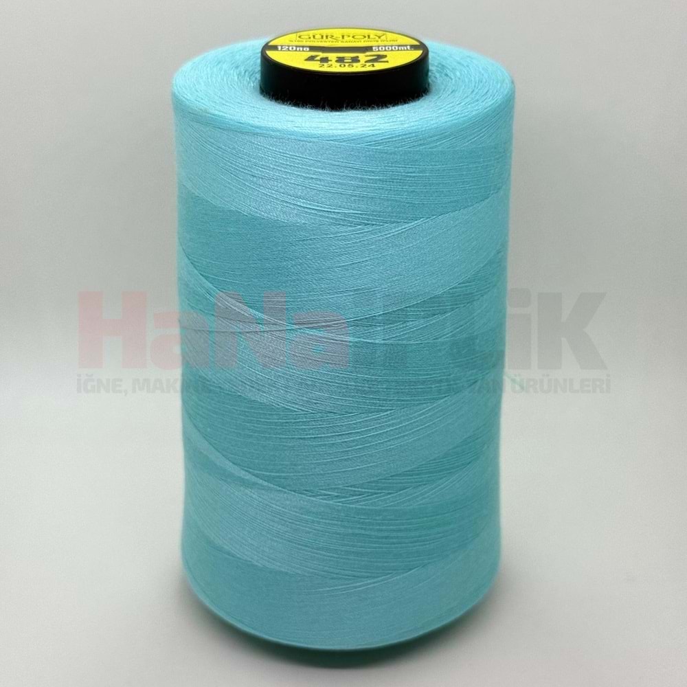 Gür-Poly (G0482) Renkli 120NO Dikiş İpliği 5000MT.