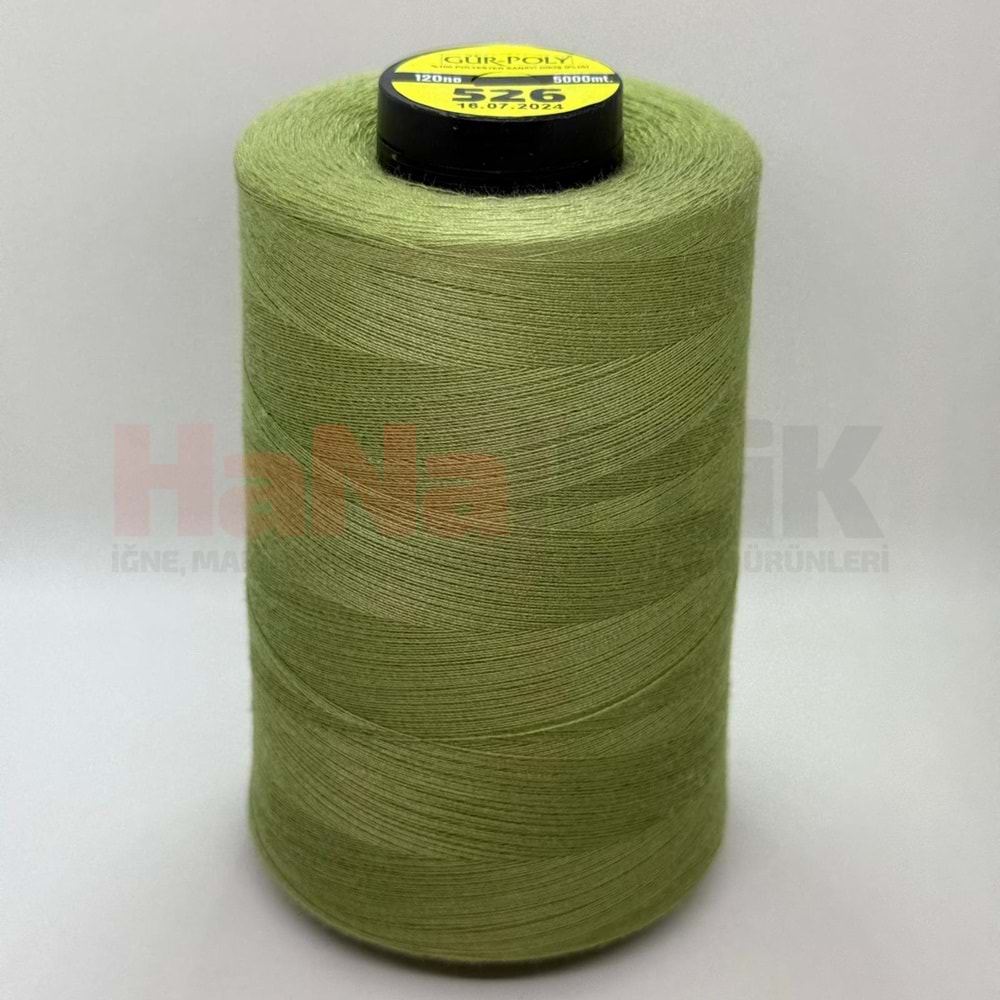 Gür-Poly (G0526) Renkli 120NO Dikiş İpliği 5000MT.