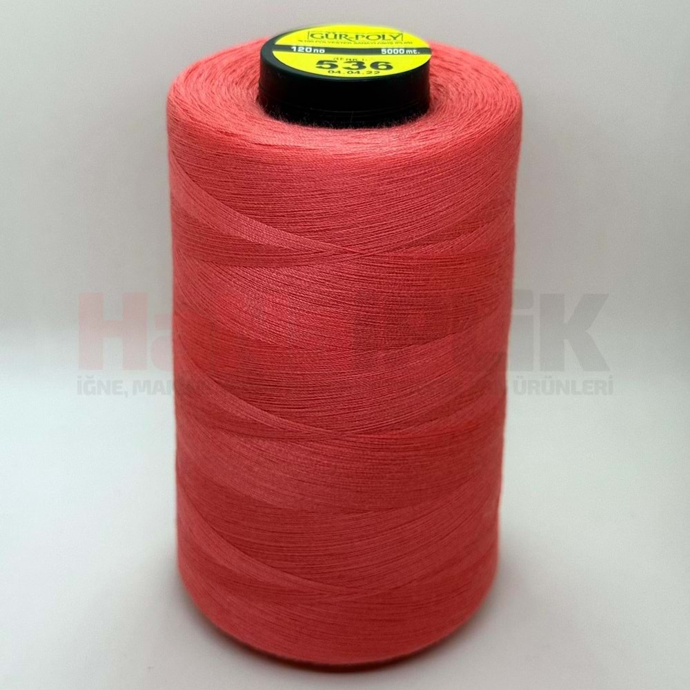 Gür-Poly (G0536) Renkli 120NO Dikiş İpliği 5000MT.