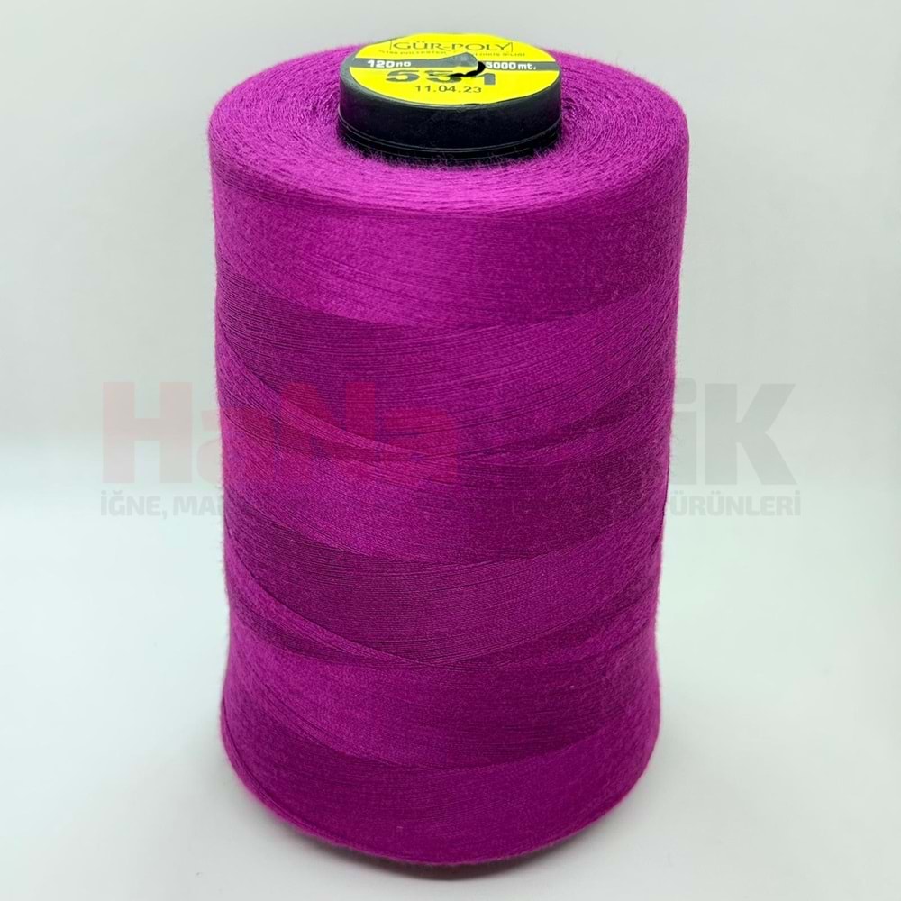 Gür-Poly (G0551) Renkli 120NO Dikiş İpliği 5000MT.