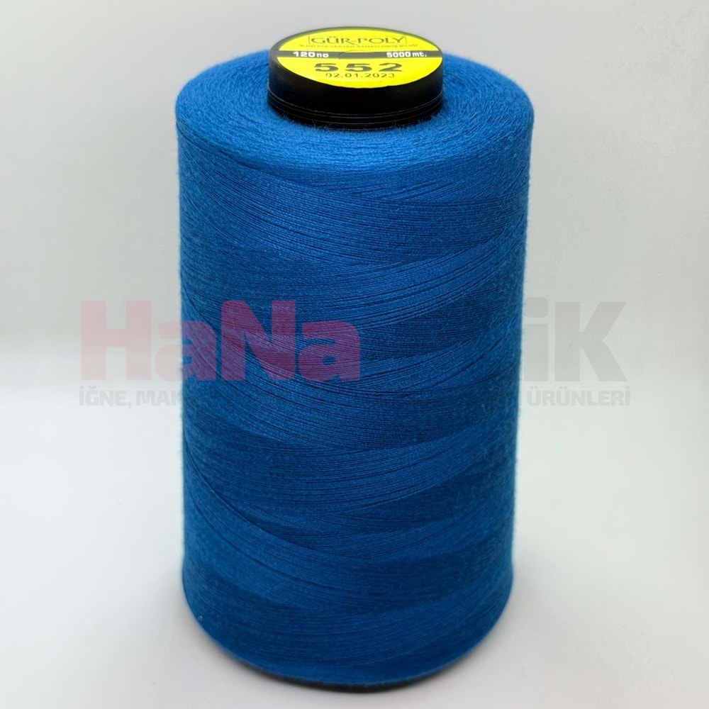 Gür-Poly (G0552) Renkli 120NO Dikiş İpliği 5000MT.