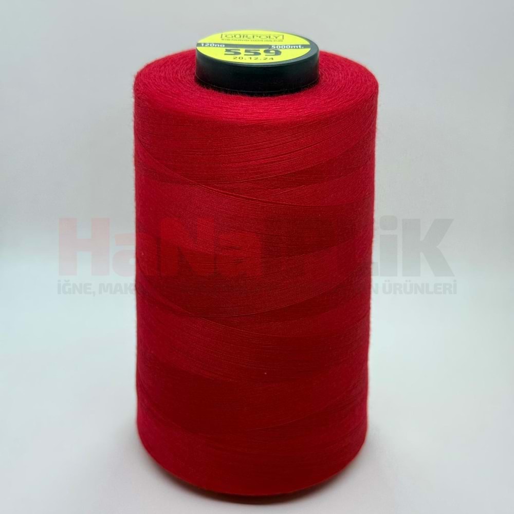 Gür-Poly (G0559) Renkli 120NO Dikiş İpliği 5000MT.