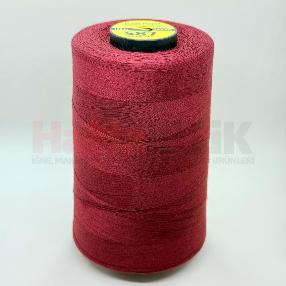 Gür-Poly (G0587) Renkli 120NO Dikiş İpliği 5000MT.