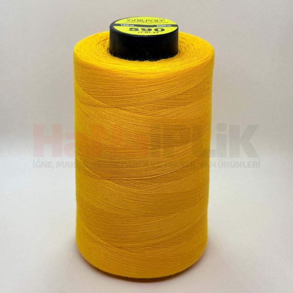 Gür-Poly (G0590) Renkli 120NO Dikiş İpliği 5000MT.