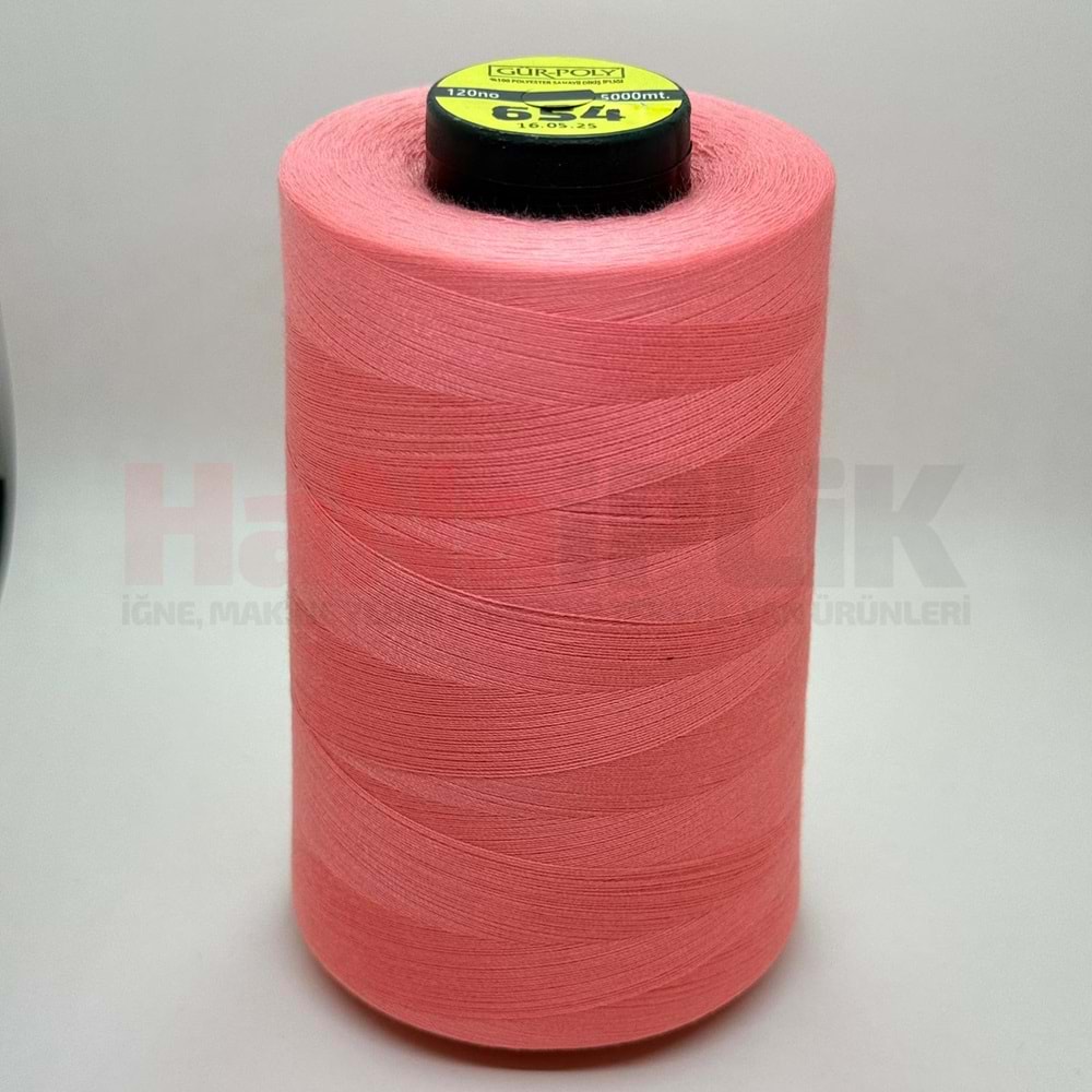 Gür-Poly (G0654) Renkli 120NO Dikiş İpliği 5000MT.