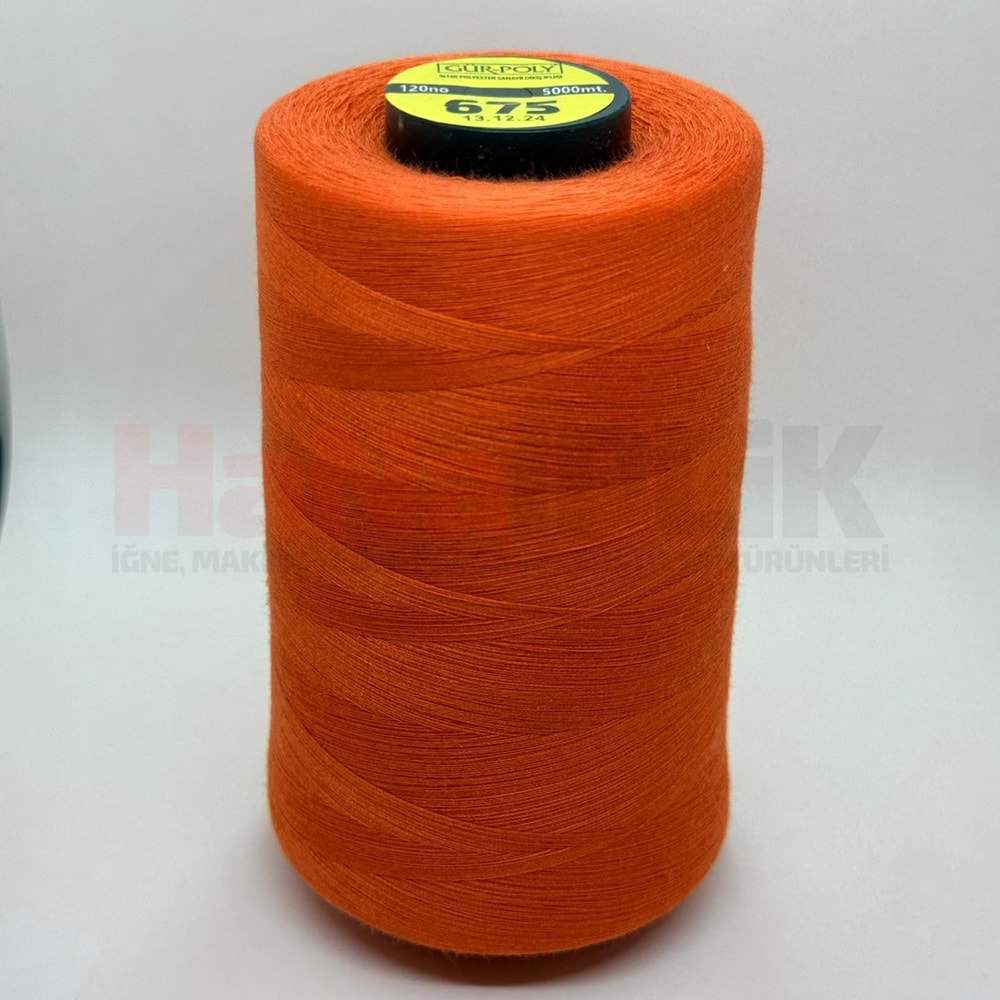 Gür-Poly (G0675) Renkli 120NO Dikiş İpliği 5000MT.