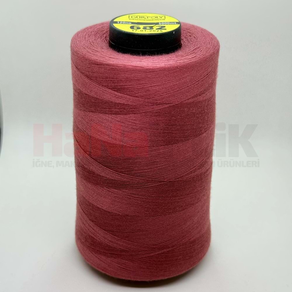 Gür-Poly (G0682) Renkli 120NO Dikiş İpliği 5000MT.