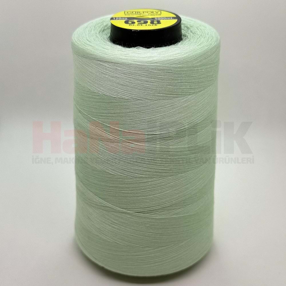 Gür-Poly (G0698) Renkli 120NO Dikiş İpliği 5000MT.