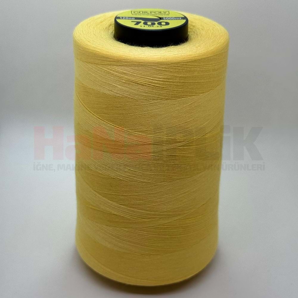 Gür-Poly (G0700) Renkli 120NO Dikiş İpliği 5000MT.