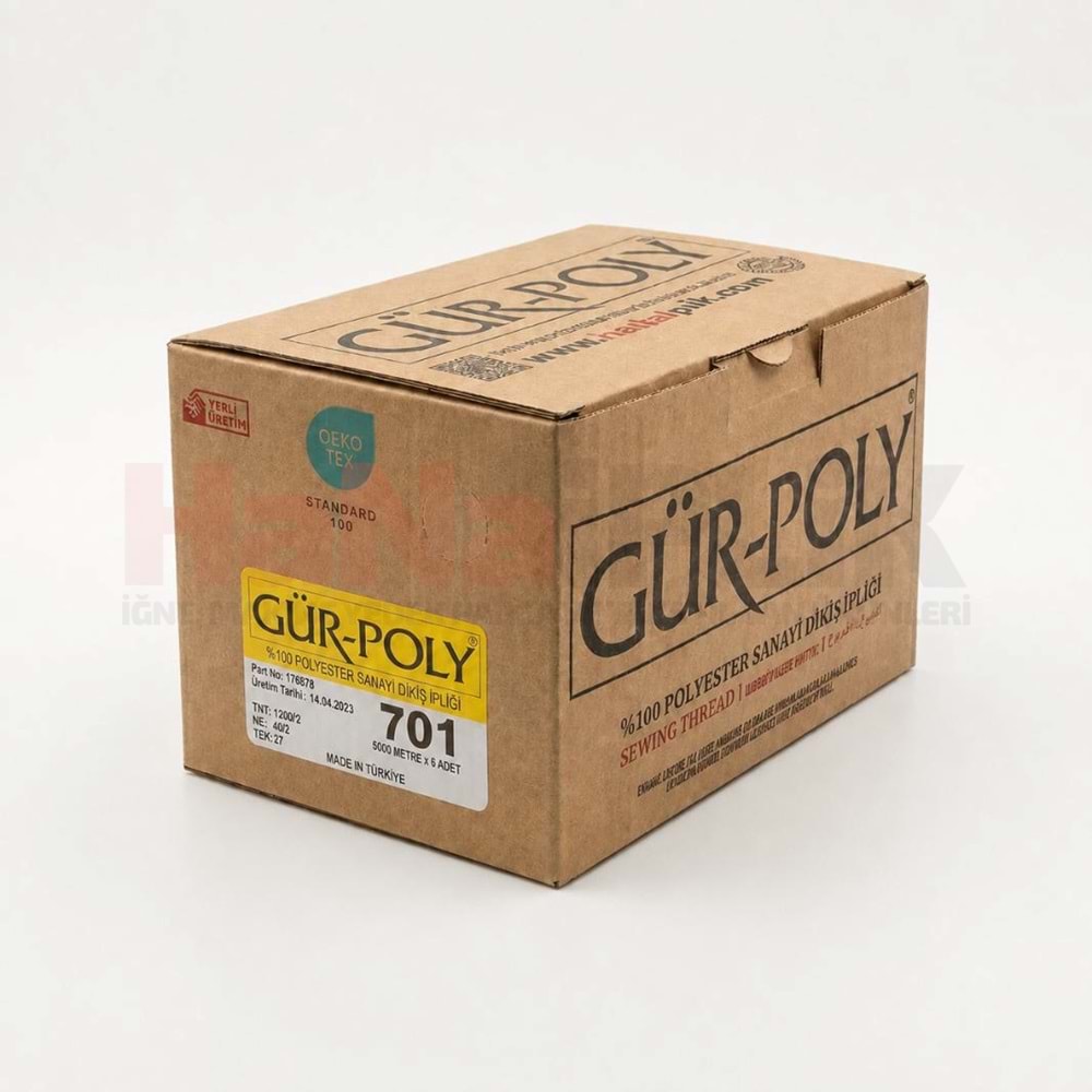 Gür-Poly (G0701) Renkli 120NO Dikiş İpliği 5000MT.
