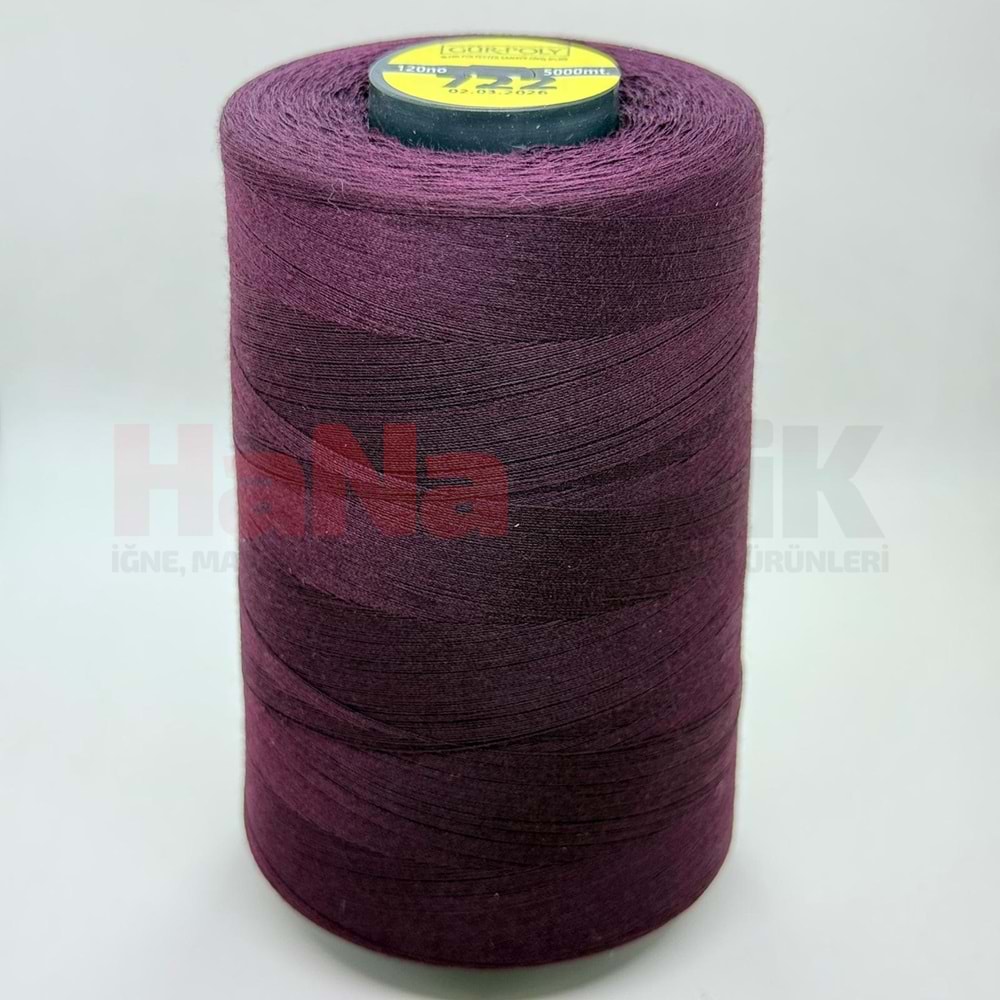 Gür-Poly (G0722) Renkli 120NO Dikiş İpliği 5000MT.