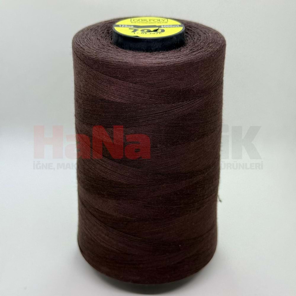 Gür-Poly (G0790) Renkli 120NO Dikiş İpliği 5000MT.