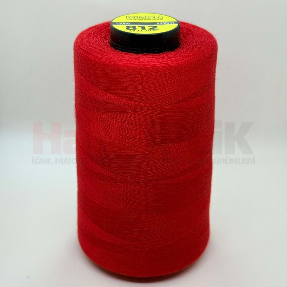 Gür-Poly (G0812) Renkli 120NO Dikiş İpliği 5000MT.
