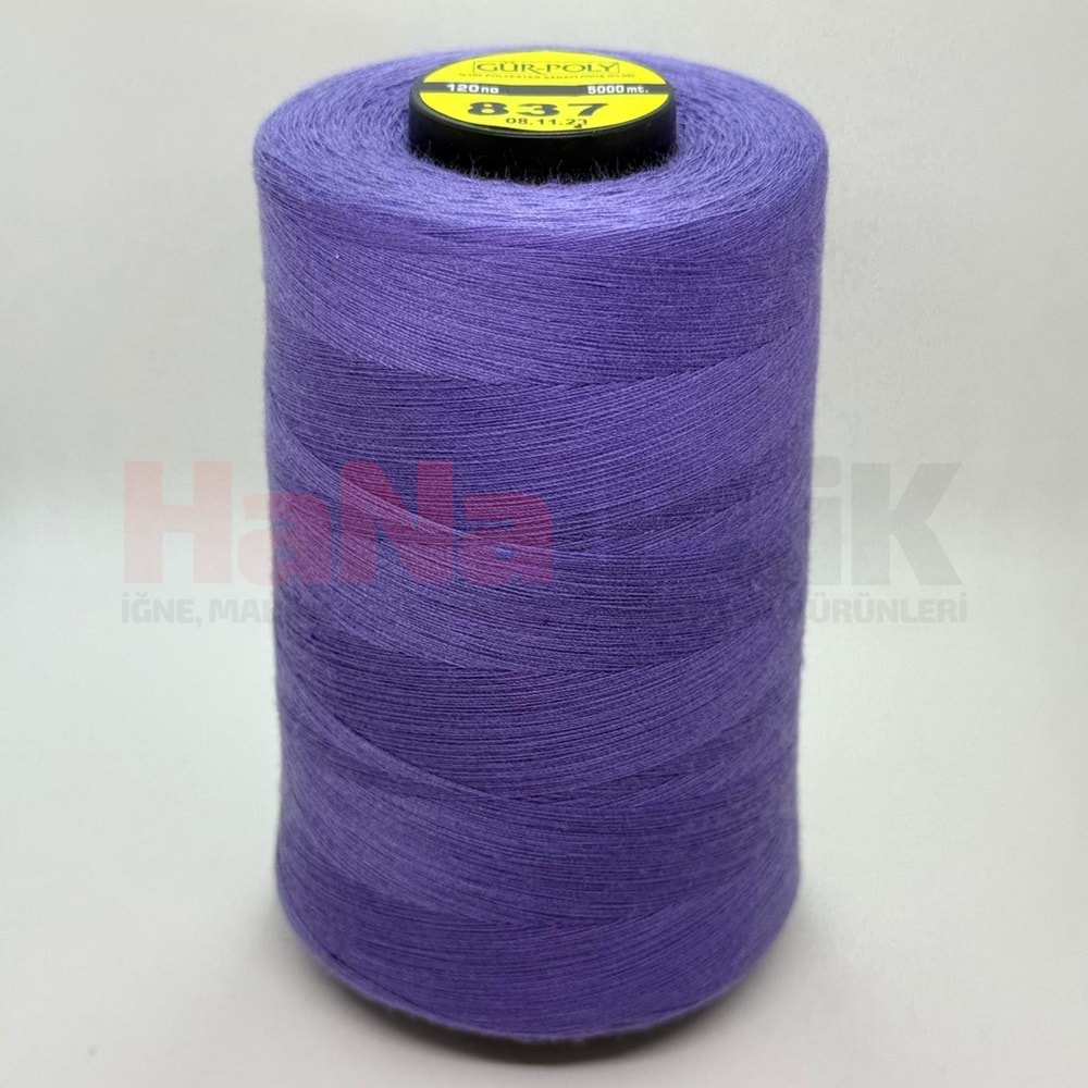 Gür-Poly (G0837) Renkli 120NO Dikiş İpliği 5000MT.