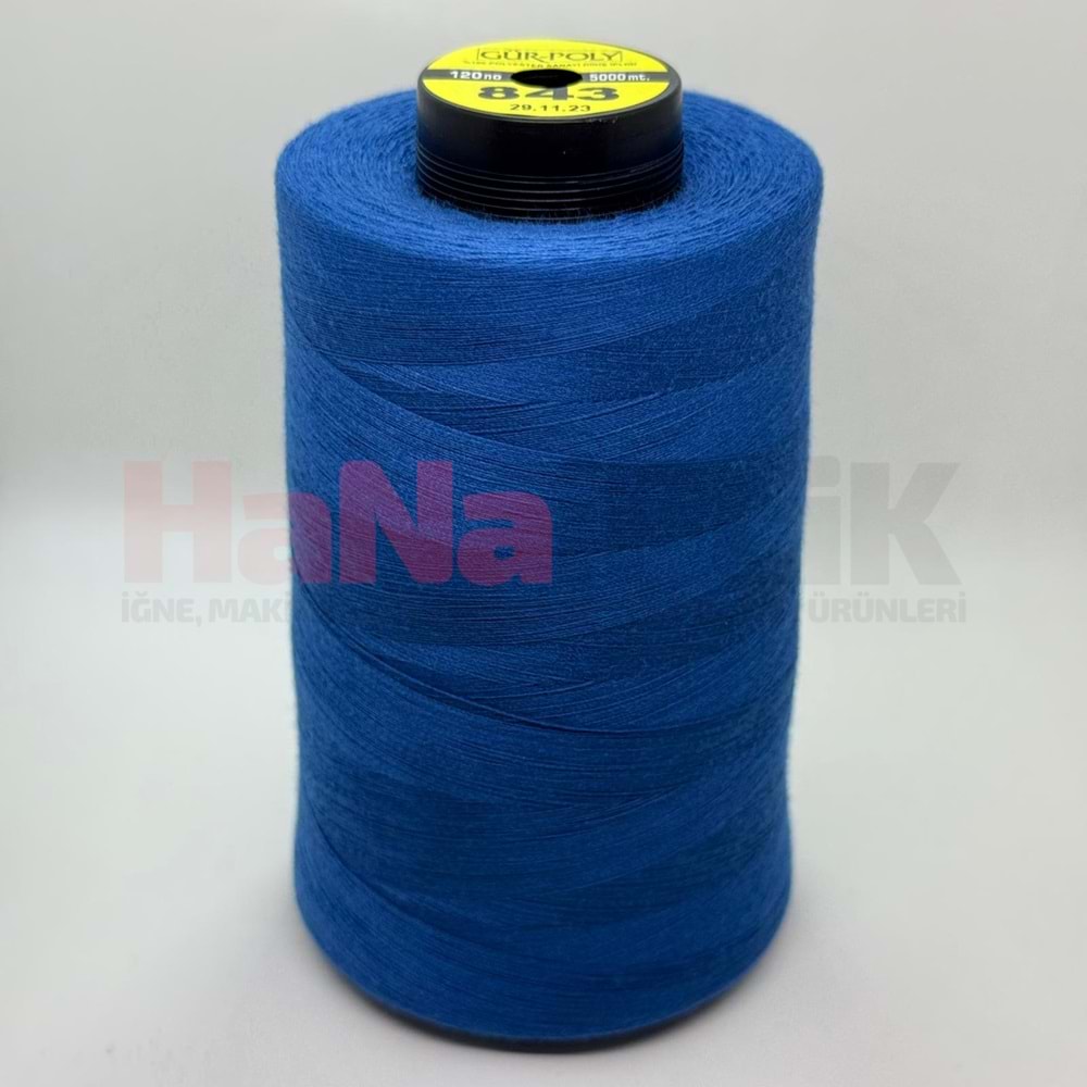 Gür-Poly (G0843) Renkli 120NO Dikiş İpliği 5000MT.
