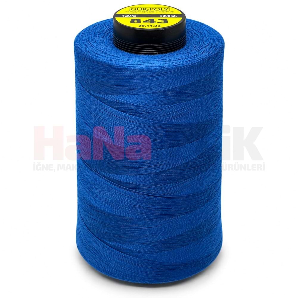 Gür-Poly (G0843) Renkli 120NO Dikiş İpliği 5000MT.