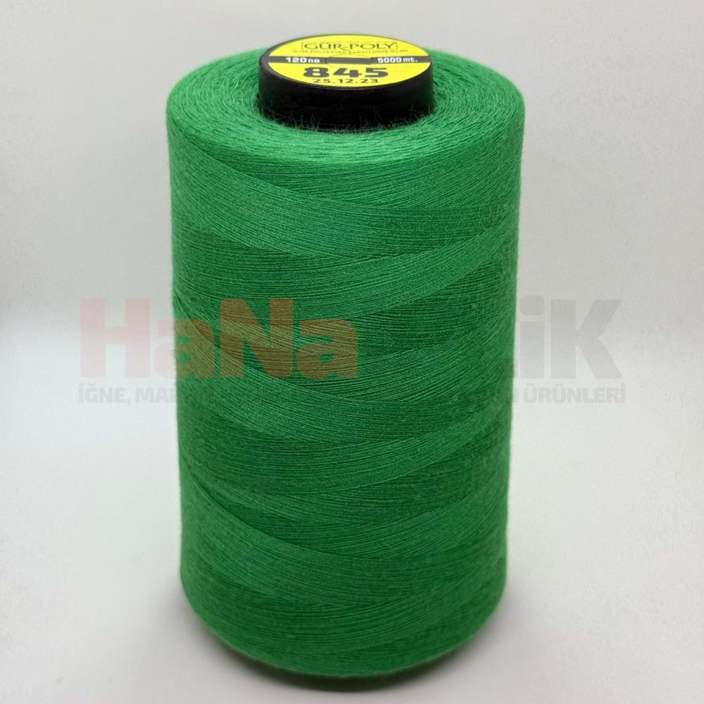 Gür-Poly (G0845) Renkli 120NO Dikiş İpliği 5000MT.