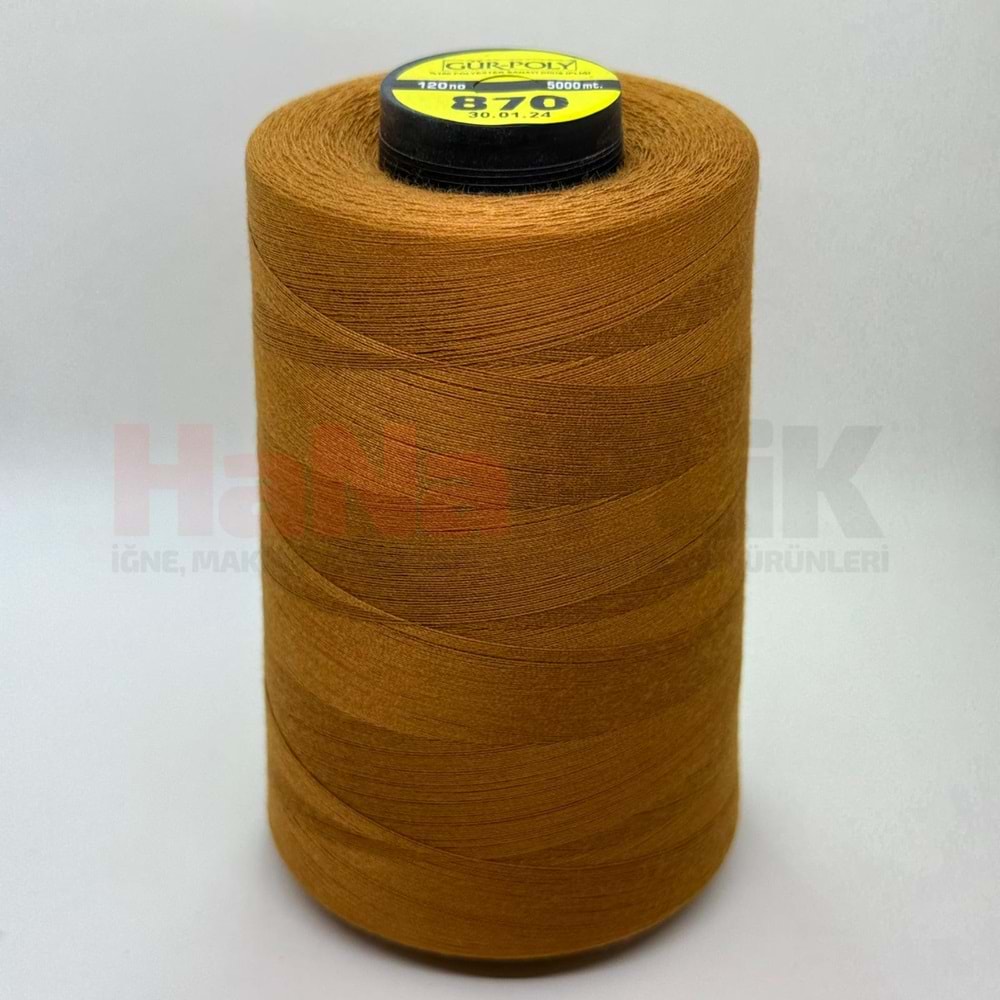 Gür-Poly (G0870) Renkli 120NO Dikiş İpliği 5000MT.