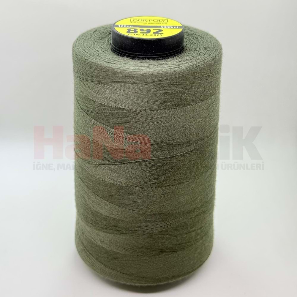 Gür-Poly (G0892) Renkli 120NO Dikiş İpliği 5000MT.