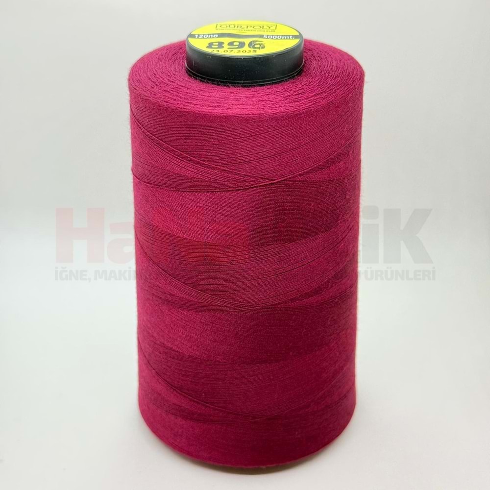 Gür-Poly (G0896) Renkli 120NO Dikiş İpliği 5000MT.