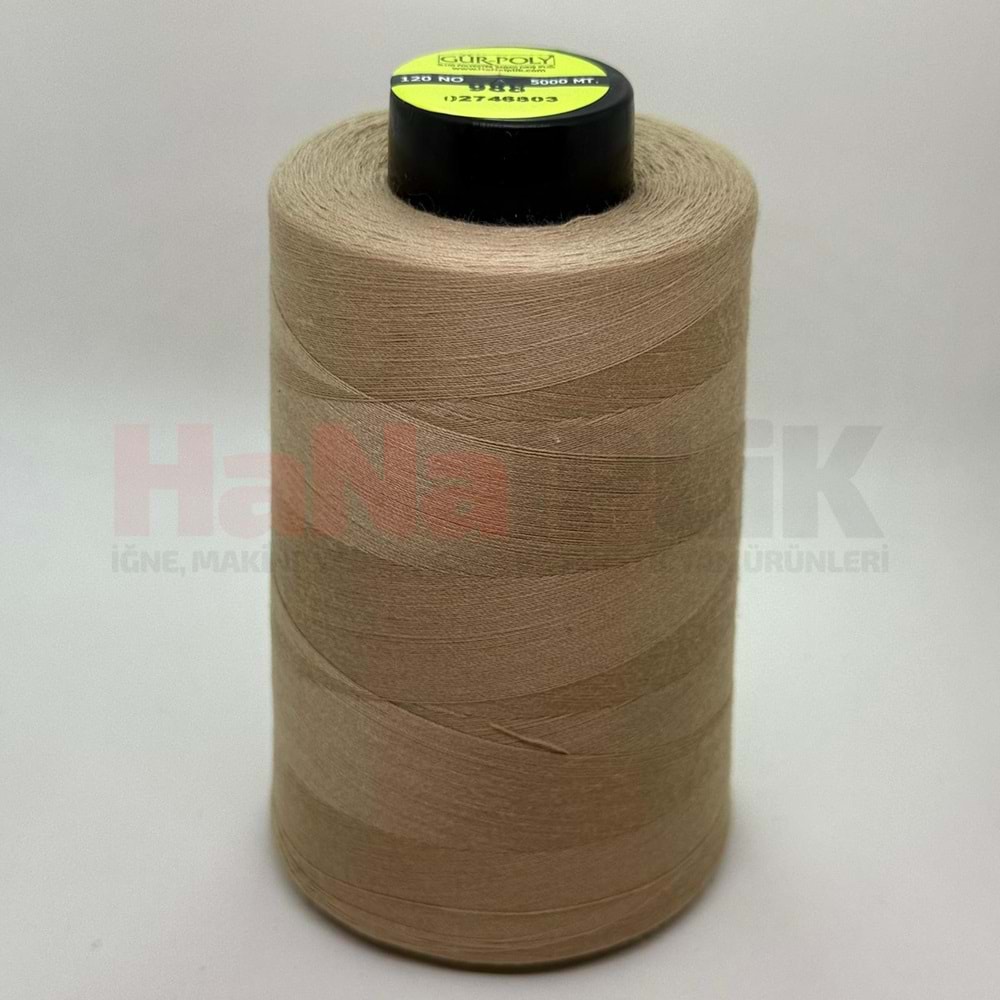 Gür-Poly (G0988*) Renkli 120NO Dikiş İpliği 5000MT.