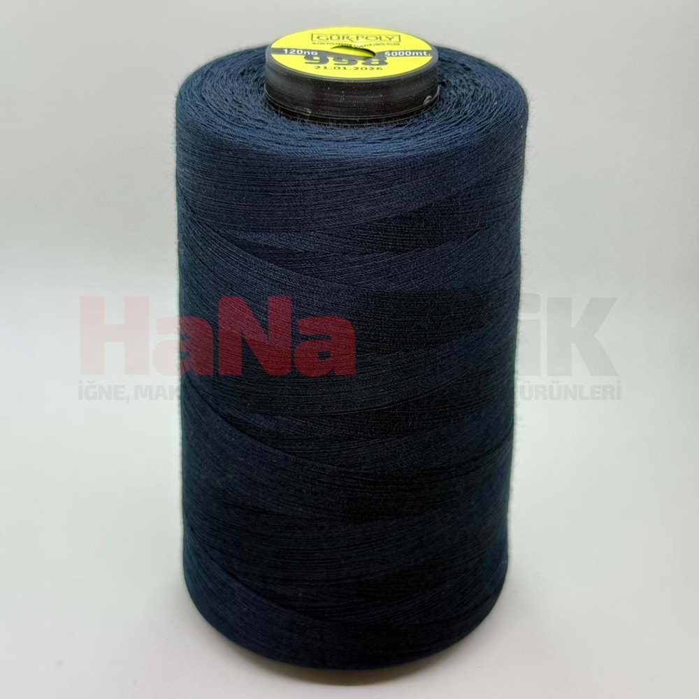 Gür-Poly (G0998*) Renkli 120NO Dikiş İpliği 5000MT.