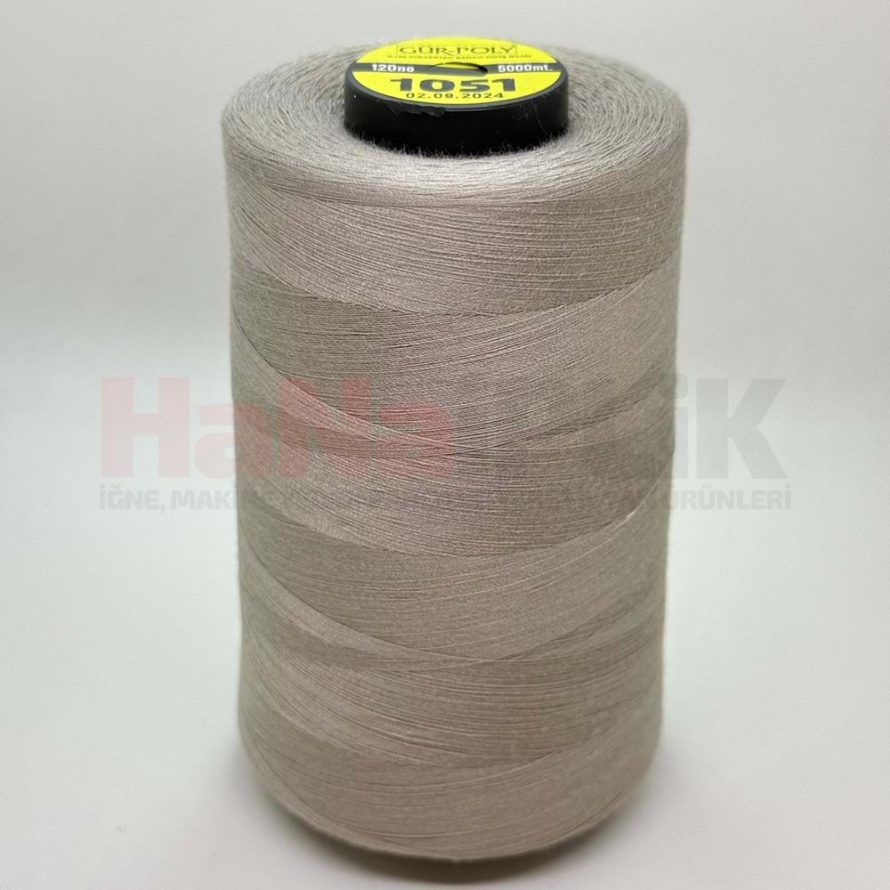 Gür-Poly (G1051) Renkli 120NO Dikiş İpliği 5000MT.