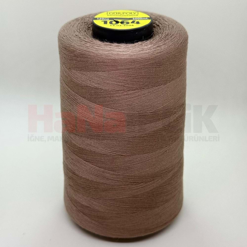 Gür-Poly (G1064) Renkli 120NO Dikiş İpliği 5000MT.