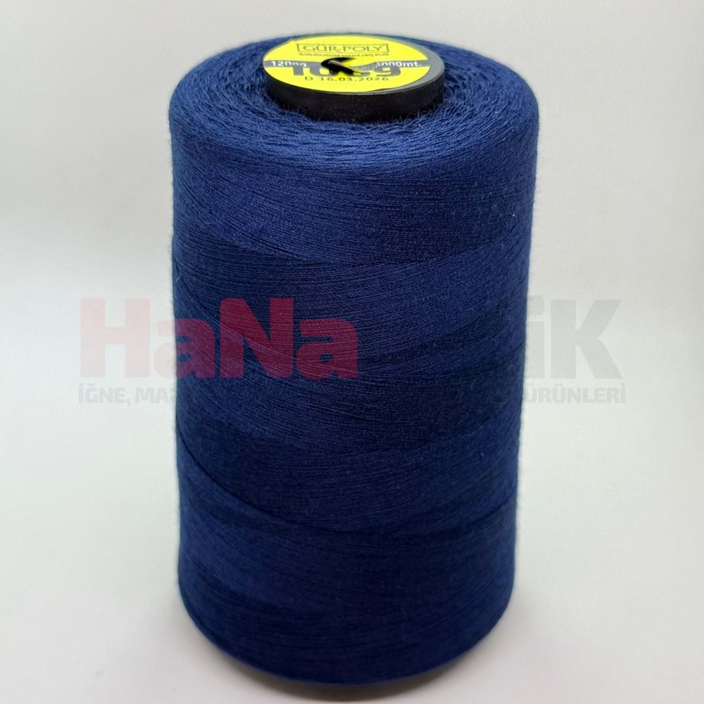 Gür-Poly (G1069) Renkli 120NO Dikiş İpliği 5000MT.