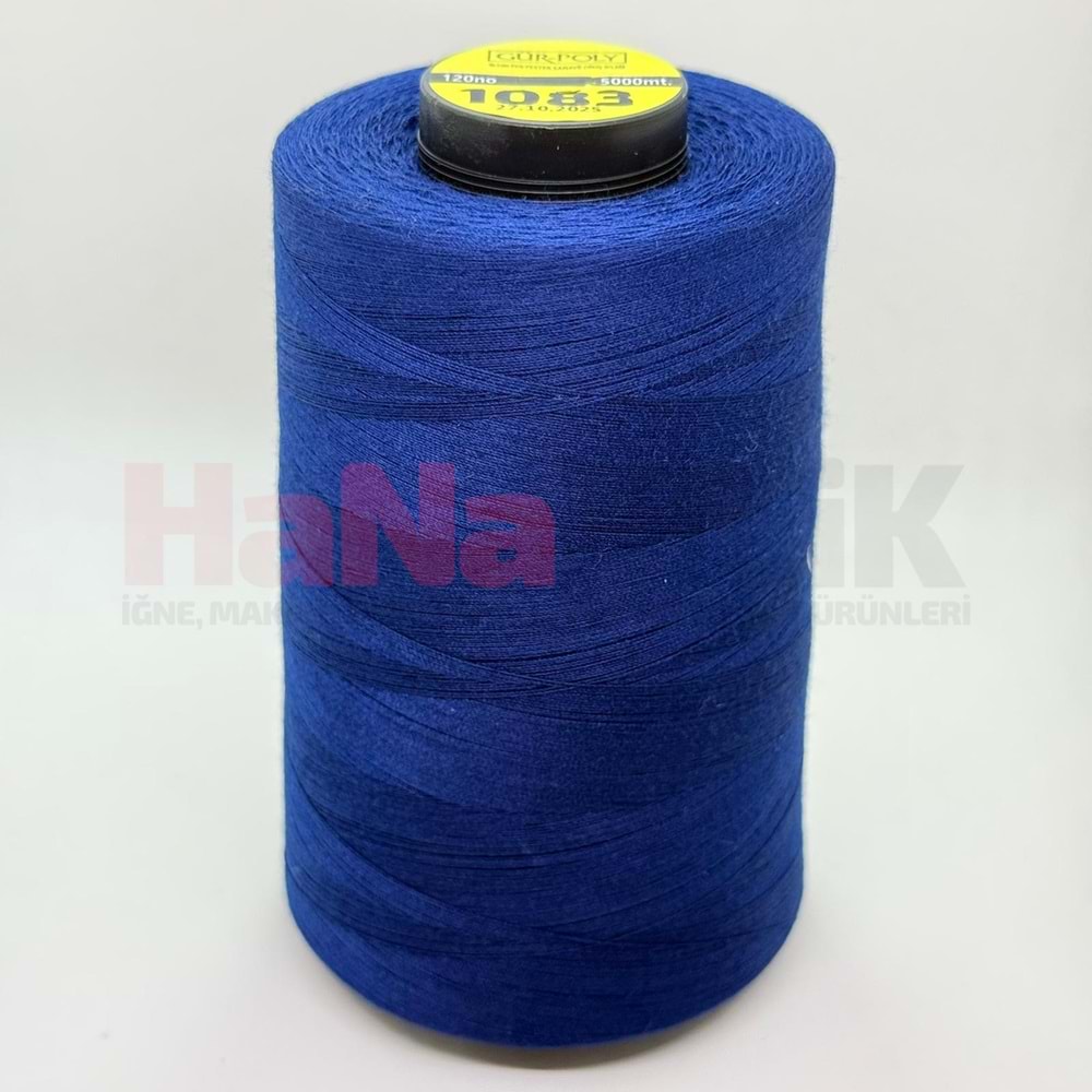 Gür-Poly (G1083) Renkli 120NO Dikiş İpliği 5000MT.
