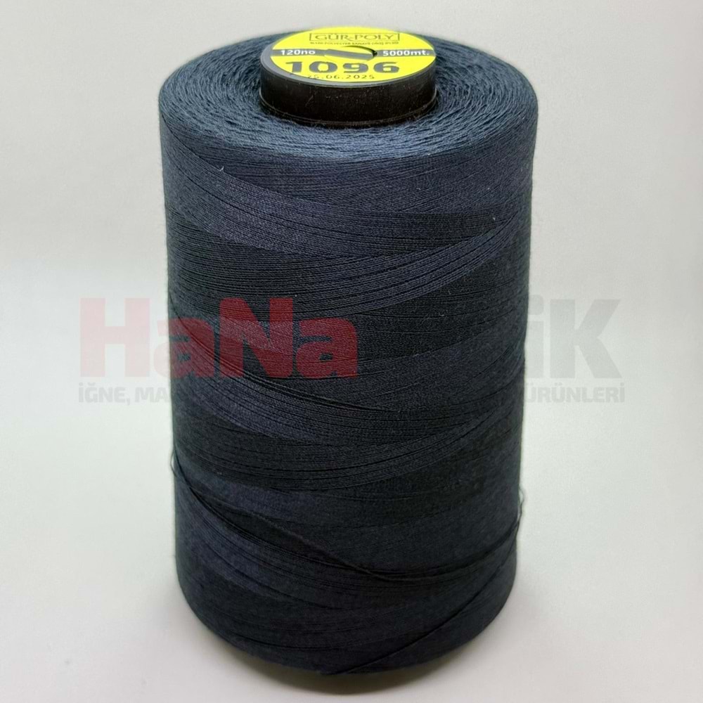 Gür-Poly (G1096) Renkli 120NO Dikiş İpliği 5000MT.