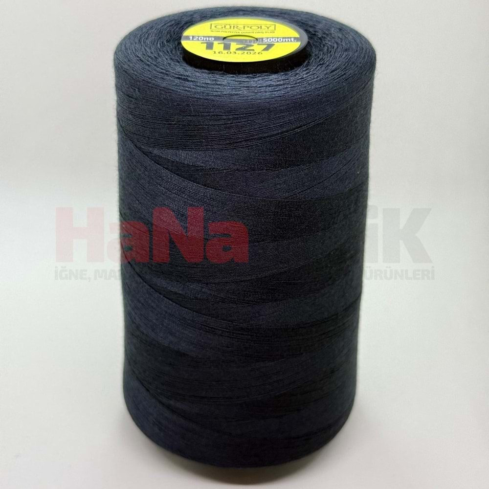 Gür-Poly (G1127) Renkli 120NO Dikiş İpliği 5000MT.